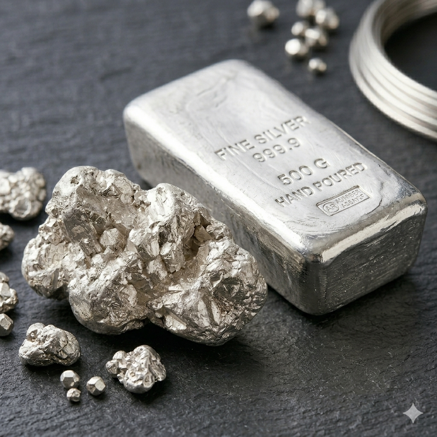 Silver jewelry metal