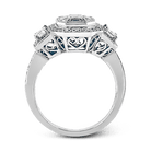 Emerald - cut Halo Engagement Ring in 18k Gold with Diamonds - Simon G. Jewelry