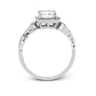 Emerald - Cut Halo Engagement Ring In 18k Gold With Diamonds - Simon G. Jewelry