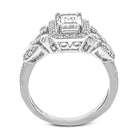 Emerald - Cut Halo Engagement Ring In 18k Gold With Diamonds - Simon G. Jewelry