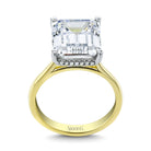 Emerald - cut Hidden Halo Engagement Ring in 18k Gold with Diamonds - Simon G. Jewelry