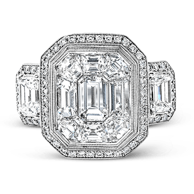 Engagement Ring in 18k Gold with Diamonds - Simon G. Jewelry