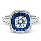 Engagement Ring in 18k Gold with Diamonds - Simon G. Jewelry