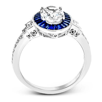 Engagement Ring in 18k Gold with Diamonds - Simon G. Jewelry
