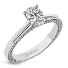 Engagement Ring in 18k Gold with Diamonds - Simon G. Jewelry