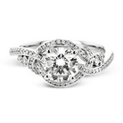 Engagement Ring in 18k Gold with Diamonds - Simon G. Jewelry