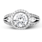Engagement Ring in 18k Gold with Diamonds - Simon G. Jewelry