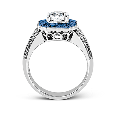 Engagement Ring in 18k Gold with Diamonds - Simon G. Jewelry