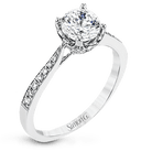Engagement Ring in 18k Gold with Diamonds - Simon G. Jewelry