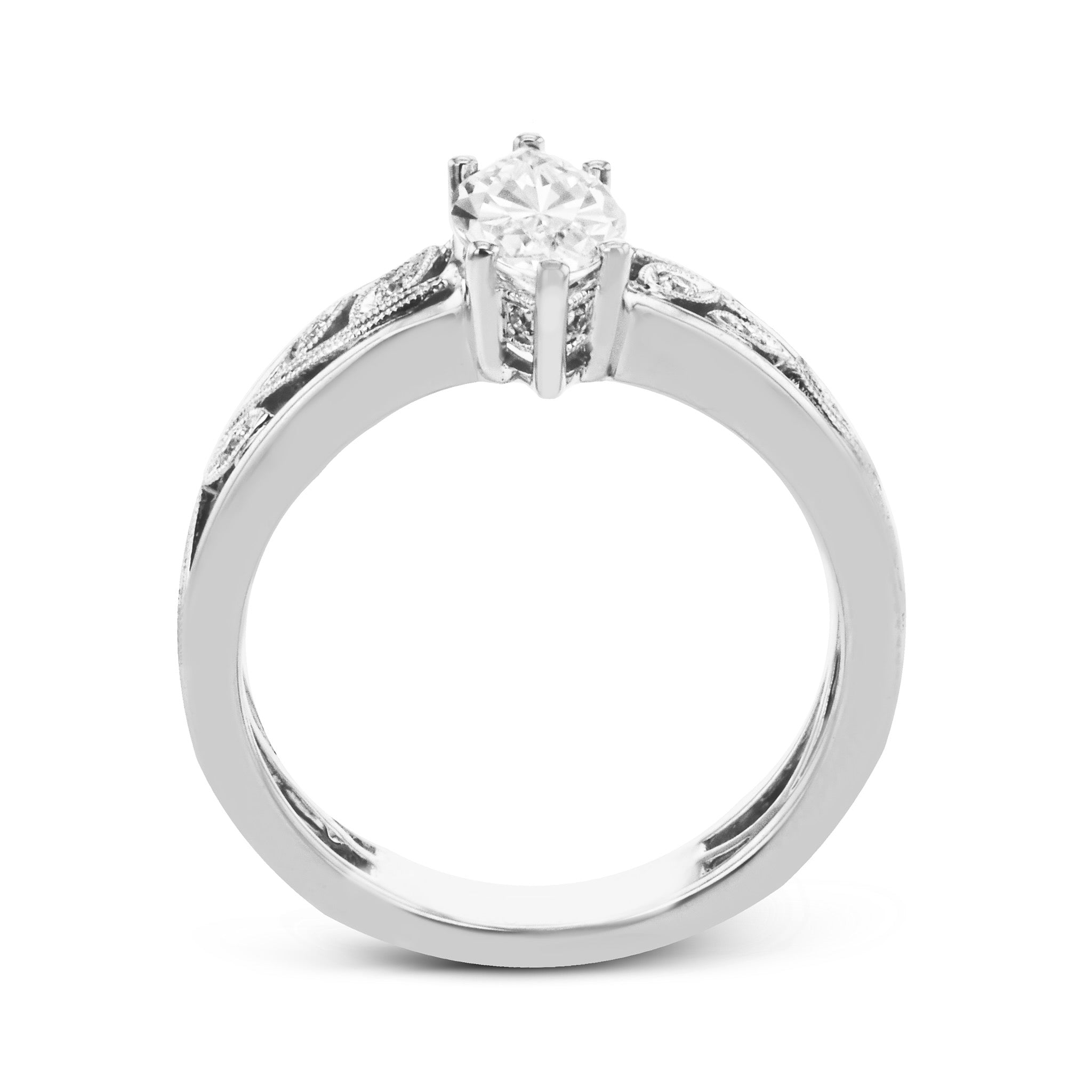 Marquise - Cut Engagement Ring In 18k Gold With Diamonds - Simon G. Jewelry