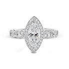 Marquise - Cut Halo Engagement Ring In 18k Gold With Diamonds - Simon G. Jewelry