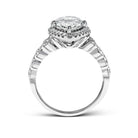 Oval - Cut Double - Halo Engagement Ring In 18k Gold With Diamonds - Simon G. Jewelry