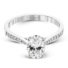 Oval - cut Engagement Ring in 18k Gold with Diamonds - Simon G. Jewelry