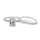 Oval - cut Engagement Ring & Matching Wedding Band in 18k Gold with Diamonds - Simon G. Jewelry