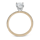 Oval - cut Engagement Ring & Matching Wedding Band in 18k Gold with Diamonds - Simon G. Jewelry