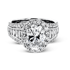Oval - Cut Halo Engagement Ring In 18k Gold With Diamonds - Simon G. Jewelry