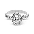 Oval - Cut Halo Engagement Ring In 18k Gold With Diamonds - Simon G. Jewelry