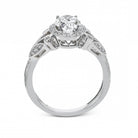 Oval - Cut Halo Engagement Ring In 18k Gold With Diamonds - Simon G. Jewelry