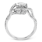 Pear - Cut Criss - Cross Engagement Ring In 18k Gold With Diamonds - Simon G. Jewelry