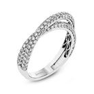 Pear - cut Criss - cross Engagement Ring & Matching Wedding Band in 18k Gold with Diamonds - Simon G. Jewelry