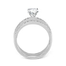 Pear - cut Engagement Ring & Matching Wedding Band in 18k Gold with Diamonds - Simon G. Jewelry