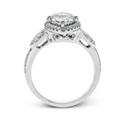 Pear - Cut Halo Engagement Ring In 18k Gold With Diamonds - Simon G. Jewelry