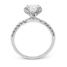 Pear - cut Halo Engagement Ring & Matching Wedding Band in 18K Gold with Diamonds - Simon G. Jewelry