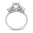 Pear - cut Three - stone Engagement Ring in 18k Gold with Diamonds - Simon G. Jewelry