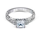 Princess - cut Engagement Ring in 18k Gold with Diamonds - Simon G. Jewelry