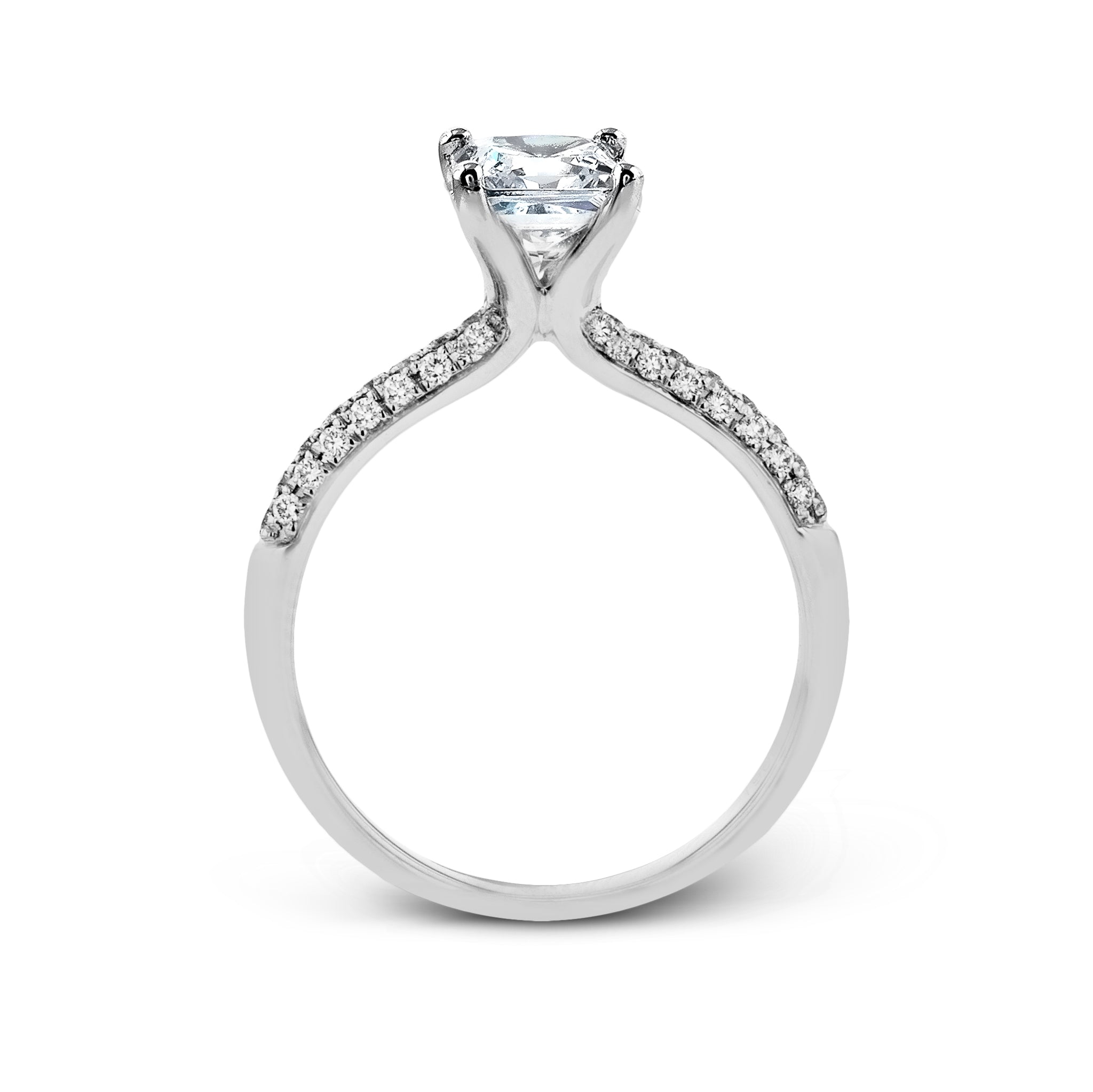 Princess - cut Engagement Ring & Matching Wedding Band in 18k Gold with Diamonds - Simon G. Jewelry