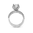 Princess - cut Halo Engagement Ring & Matching Wedding Band in 18k Gold with Diamonds - Simon G. Jewelry