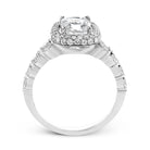 Round - Cut Double - Halo Engagement Ring In 18k Gold With Diamonds - Simon G. Jewelry