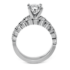 Round - cut Engagement Ring and Matching Wedding Band in 18k Gold with Diamonds - Simon G. Jewelry