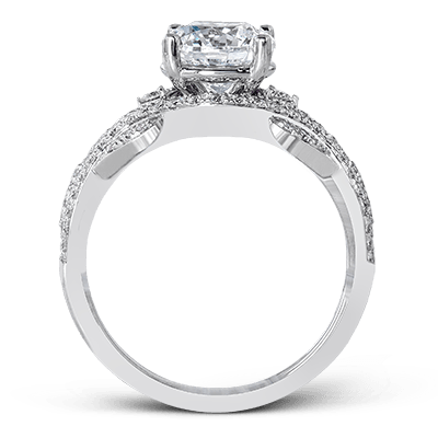 Round - cut Engagement Ring in 18k Gold with Diamonds - Simon G. Jewelry