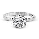 Round - Cut Engagement Ring In 18k Gold With Diamonds - Simon G. Jewelry