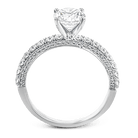 Round - Cut Engagement Ring In 18k Gold With Diamonds - Simon G. Jewelry