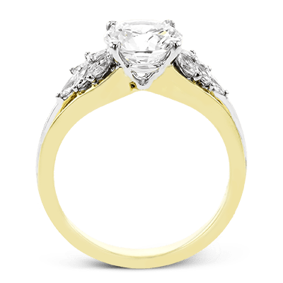 Round - cut Engagement Ring in 18k Gold with Diamonds - Simon G. Jewelry