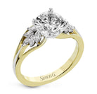 Round - cut Engagement Ring in 18k Gold with Diamonds - Simon G. Jewelry