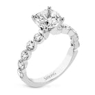 Round - Cut Engagement Ring In 18k Gold With Diamonds - Simon G. Jewelry