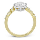 Round - cut Engagement Ring in 18k Gold with Diamonds - Simon G. Jewelry