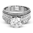 Round - Cut Engagement Ring In 18k Gold With Diamonds - Simon G. Jewelry