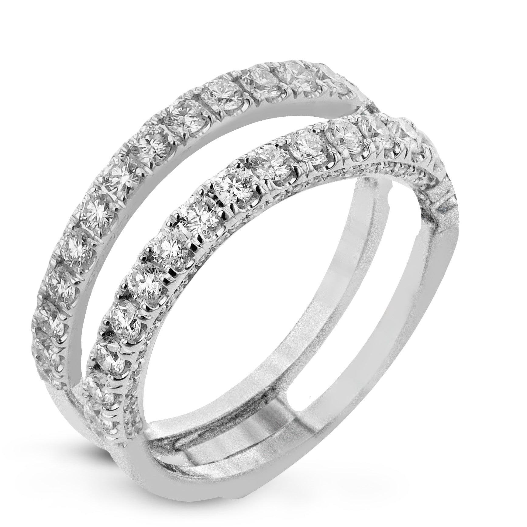 Round - cut Engagement Ring & Matching Wedding Band in 18k Gold with Diamonds - Simon G. Jewelry