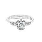Round - cut Engagement Ring & Matching Wedding Band in 18k Gold with Diamonds - Simon G. Jewelry