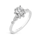 Round - cut Engagement Ring & Matching Wedding Band in 18k Gold with Diamonds - Simon G. Jewelry