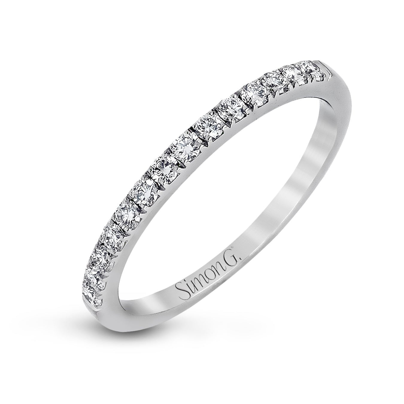 Round - cut Engagement Ring & Matching Wedding Band in 18k Gold with Diamonds - Simon G. Jewelry