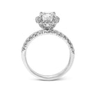 Round - cut Halo Engagement Ring & Matching Wedding Band in 18k Gold with Diamonds - Simon G. Jewelry