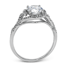 ROUND - CUT HALO ENGAGEMENT RING WITH DIAMONDS - Simon G. Jewelry