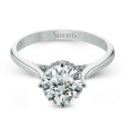 Round - Cut Hidden Halo Engagement Ring In 18k Gold With Diamonds - Simon G. Jewelry