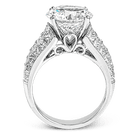 Round - cut Simon - set Engagement Ring in 18k Gold with Diamonds - Simon G. Jewelry