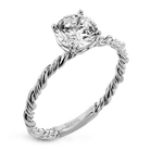Twist Wedding Set Rings in 18K gold - Simon G. Jewelry